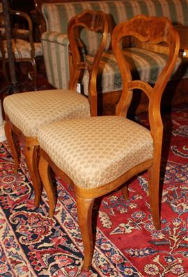 Paar Biedermeier Sessel um 1830/40, - Sommerauktion - Möbel, Teppiche und Design