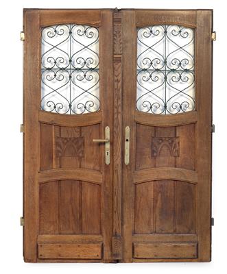 Prov. doppelflügelige Tür um 1900, - Summer-auction
