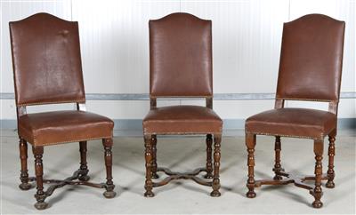 3 leicht variierende Sessel im Frühbarockstil, - Depot Reinhold Hofstätter