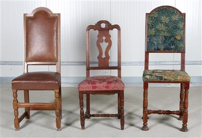 3 variierende Sessel im Barockstil, - Depot Reinhold Hofstätter