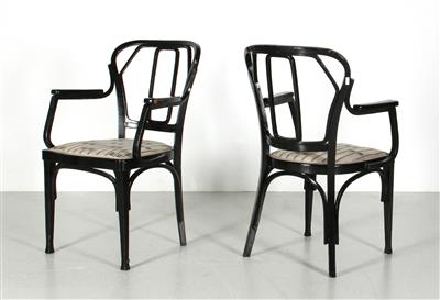 Zwei Armlehnstühle Mod. Nr. 332/F, - Möbel und Design