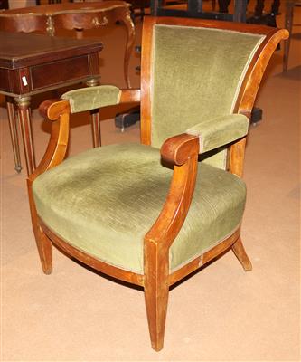 Paar Fauteuils im BiedermeierStil um 1920/25, - Möbel und Design