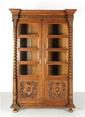 Historismus-Vitrine bzw. Bücherschrank, - Summer auction Furniture
