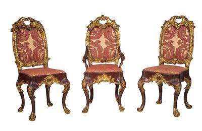 Ensemble von 3 italienischen Barocksesseln, - Furniture