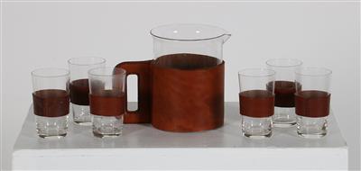 Gläserset bestehend aus 6 Gläsern und einer Kanne, Carl Auböck, - Mobili