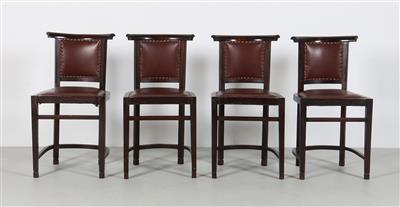 Satz von vier Stühlen, Mitte 20. Jahrhundert, - Furniture