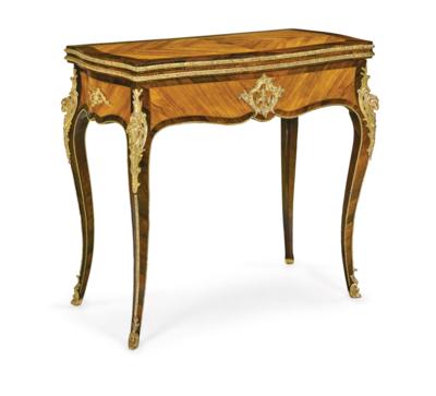 Konsol-Klappspieltisch im Louis XV-Stil, - Furniture