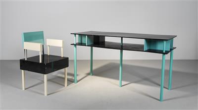 Stuhl und Tisch aus der "Offene Möbel"-Gruppe - Design