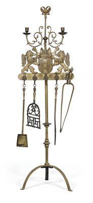 A fireside companion set holder, - Di provenienza aristocratica