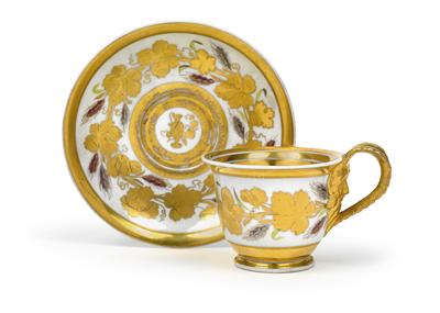 Cup and saucer, - Di provenienza aristocratica