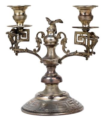 Crown Prince Rudolf – two-flame candelabrum from the fittings of the hunting castle Mayerling, - Majetek aristokratického původu a předměty  důležitých proveniencí