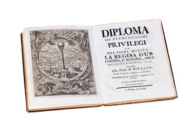 MARIA THERESIA, Empress of Austria. - DIPLOMA - Property from Aristocratic Estates and Important Provenance