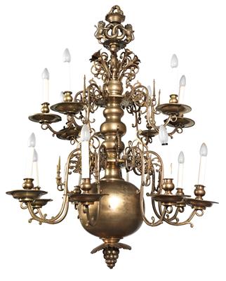 Rare and important Renaissance brass candelabrum, - Castle Schwallenbach - Collection Reinhold Hofstätter (1927- 2013)