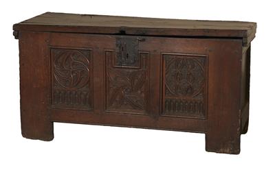 Small late Gothic chest, - Castle Schwallenbach - Collection Reinhold Hofstätter (1927- 2013)