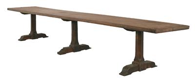 Long Refectory Style table, - Castello Schwallenbach - Collezione Reinhold Hofstätter (1927- 2013)