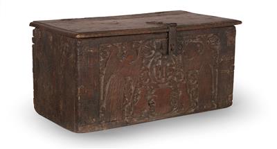 North Italian wooden box, - Castle Schwallenbach - Collection Reinhold Hofstätter (1927- 2013)