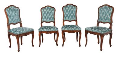 Set of 4 baroque chairs, - Castello Schwallenbach - Collezione Reinhold Hofstätter (1927- 2013)