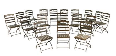 Rare set of 18 garden chairs, - Castello Schwallenbach - Collezione Reinhold Hofstätter (1927- 2013)