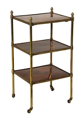 An elegant English étagère side table on castors - Selected by Hohenlohe