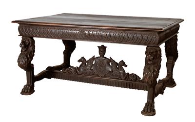 A large historical revival style table, - Selected by Hohenlohe