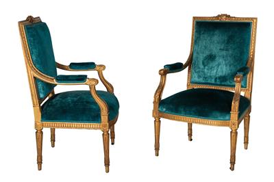 A pair of armchairs, - Selected by Hohenlohe