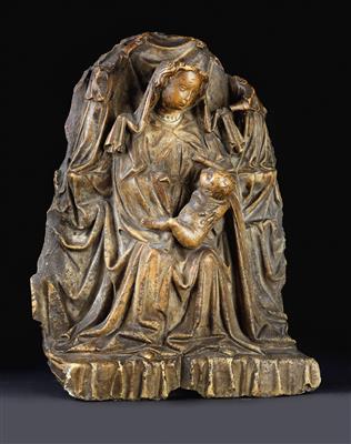 Gotische Madonna mit Kind, - Sammlung Reinhold Hofstätter
