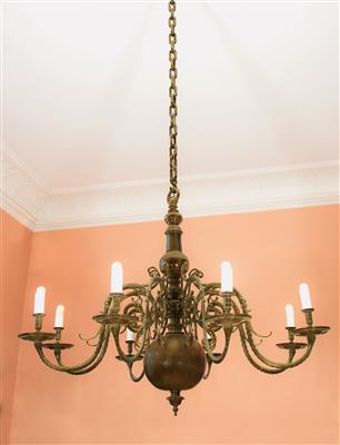 A monumental early Baroque brass chandelier, - Kolekce Reinhold Hofstätter
