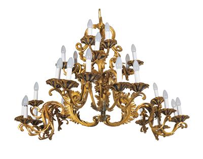 A Neo-Rococo bronze chandelier, - Collection Reinhold Hofstätter