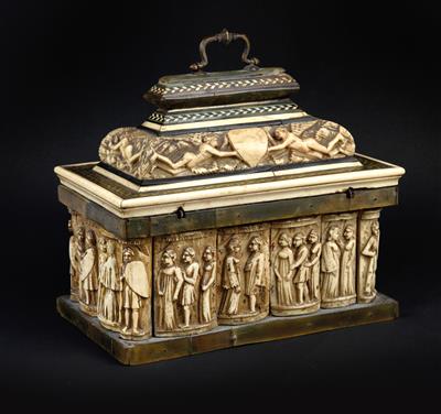 Northern Italian late Gothic wedding casket, Embriachi workshop, - Collezione Reinhold Hofstätter