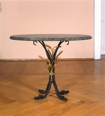 An oval salon side table, - Collection Reinhold Hofstätter