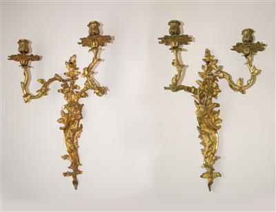 Paar Bronze-Appliken, - Sammlung Reinhold Hofstätter