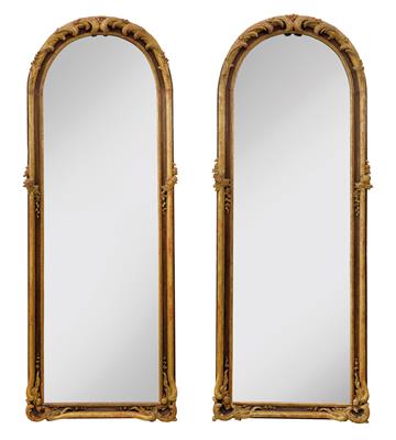 A pair of very large wall mirrors, - Collection Reinhold Hofstätter