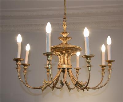 A rare Empire wood chandelier, - Collezione Reinhold Hofstätter