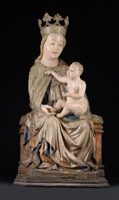 Thronende Madonna mit Kind, - Sammlung Reinhold Hofstätter