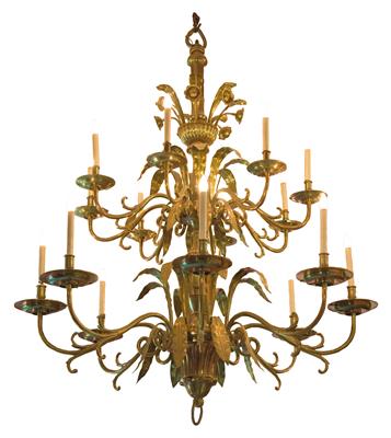 A large bronze chandelier, - Kolekce Reinhold Hofstätter
