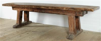 A large, refectory-like rustic table, - Collection Reinhold Hofstätter