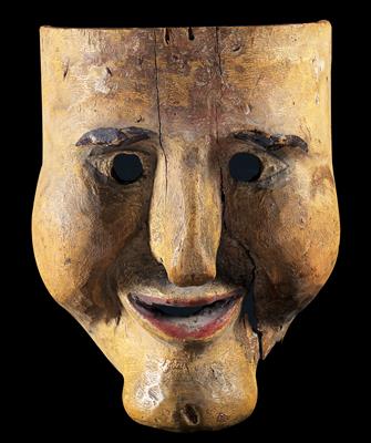 A wooden mask, - Collection Reinhold Hofstätter