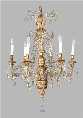An Italian crown-shaped chandelier, - Collection Reinhold Hofstätter