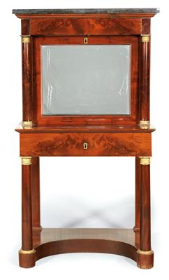 A small French cabinet on desk, - Collection Reinhold Hofstätter