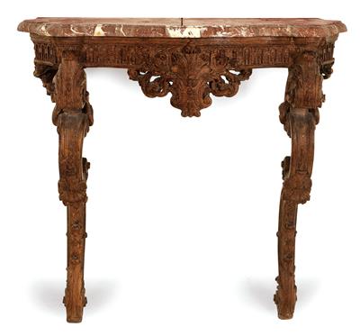 A small late Baroque console table, - Kolekce Reinhold Hofstätter