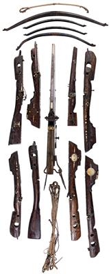 Mixed lot, crossbow parts, - Collection Reinhold Hofstätter