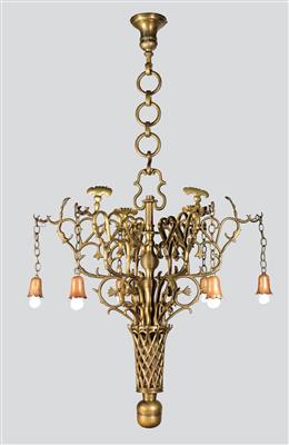 A brass chandelier, - Collection Reinhold Hofstätter