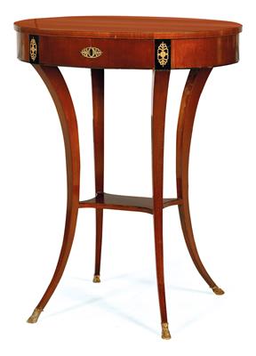 An oval Empire sewing table, - Collection Reinhold Hofstätter