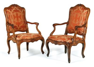 A pair of Baroque armchairs, - Collezione Reinhold Hofstätter
