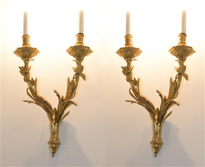 Paar Bronzeappliken, - Sammlung Reinhold Hofstätter