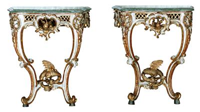 A pair of Rococo console tables, - Collezione Reinhold Hofstätter