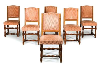 A set of 6 early Baroque chairs, - Kolekce Reinhold Hofstätter