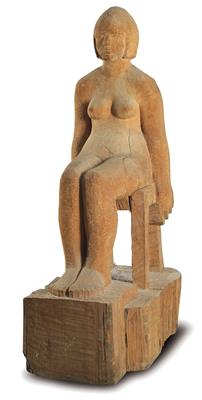 Seated female nude, - Kolekce Reinhold Hofstätter