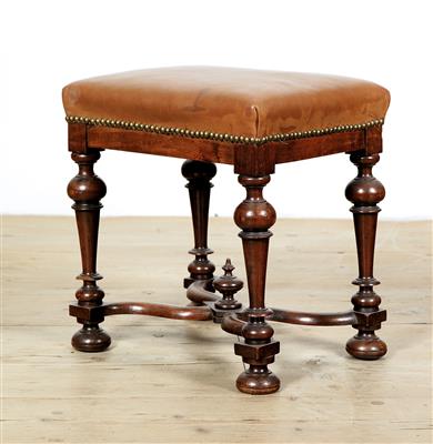 A dainty early Baroque stool, - Collection Reinhold Hofstätter