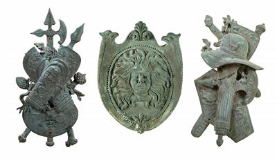 An exceptionally rare and extensive mixed lot of bronze applications, - Property from Aristocratic Estates and Important Provenance